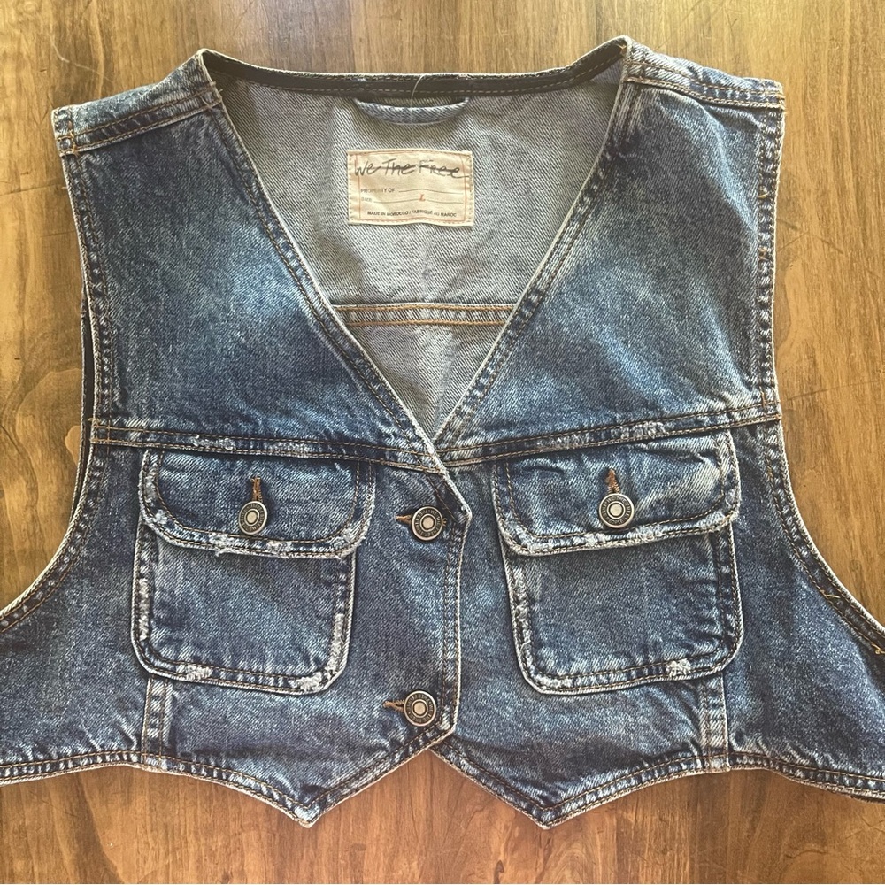 Free People Denim Vest